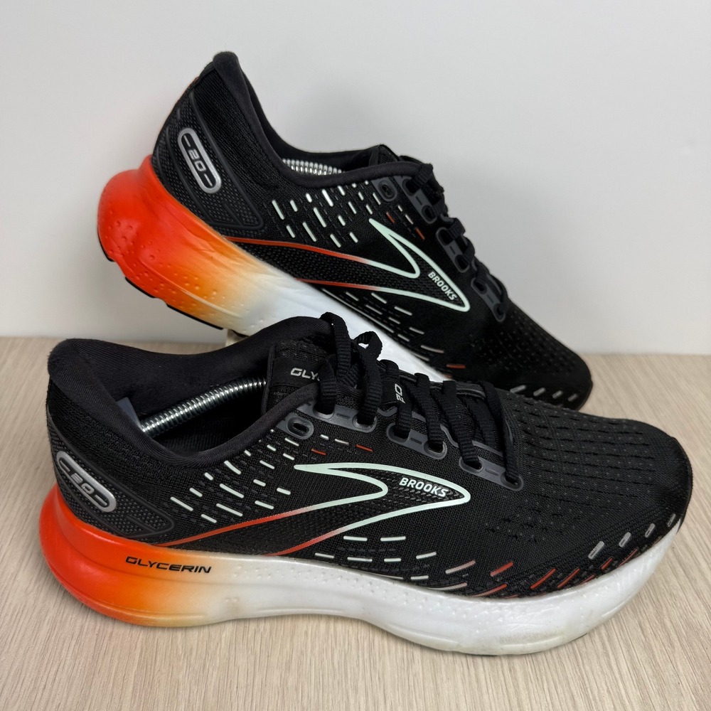 Running Shoes Brooks Womens 8.5 Black Glycerin 20 Neutral Cushion Sneakers
